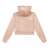 Juicy Couture kids velour hoodie med zip Warm Taupe