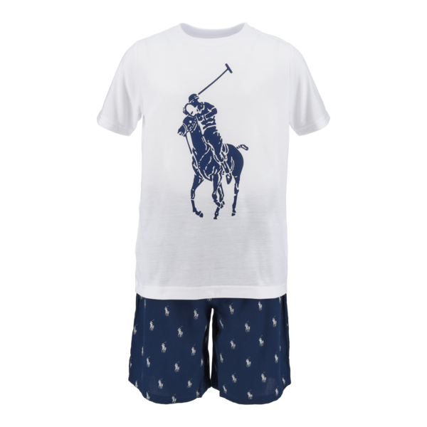 Polo Ralph Lauren Pysjamas shorts og t-skjorte stor hest