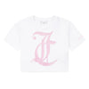 Juicy Couture cropped tskjorte med rosa logo