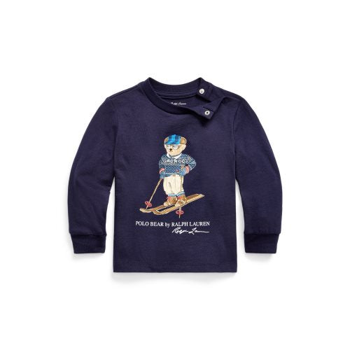 Polo Ralph Lauren longsleeve til baby med bamsemotiv