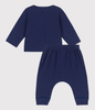 Petit Bateau babysett med bukse og cardigan