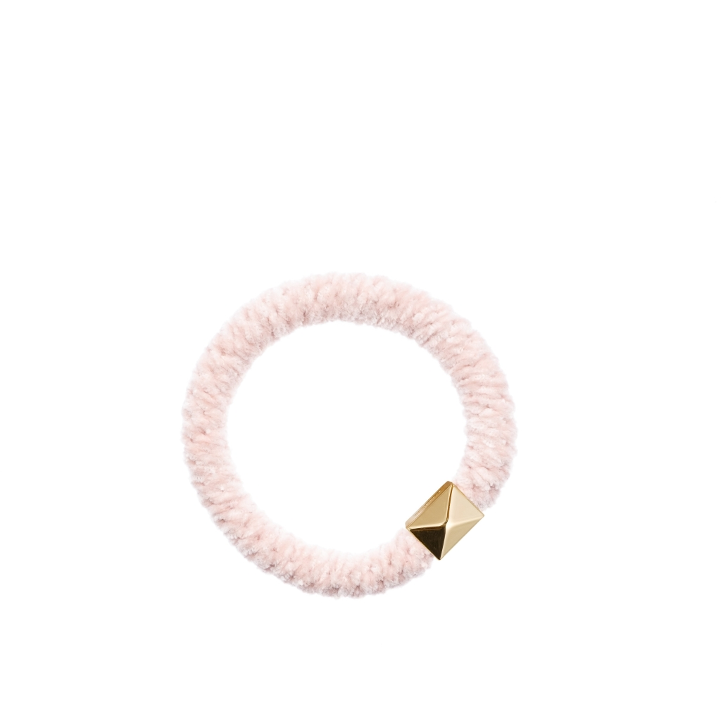 Dark Department fluffy fat hair tie with gold