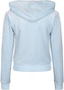 Juicy Couture Robertson Classic Velour Zip Trough Hoodie Cool Blue