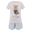 Polo Ralph Lauren Pysjamas stripet shorts og bamse t-skjorte til jente